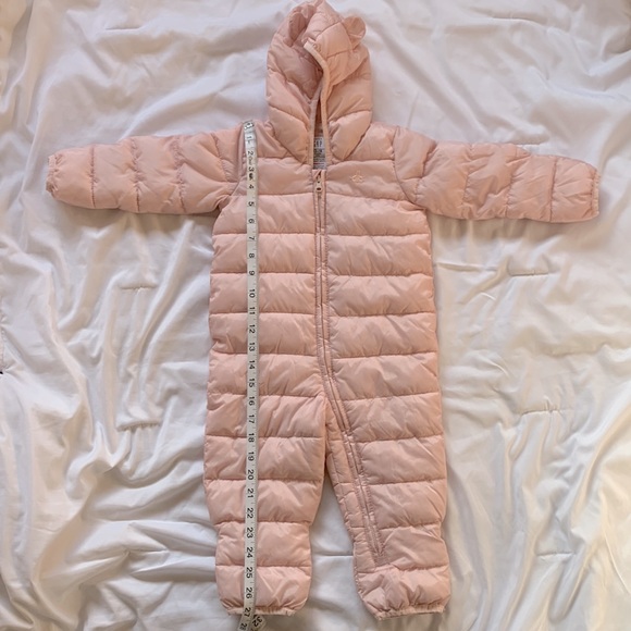 Baby Gap ColdControl Puffer One-Piece, misty rose pink size 12-18 months - Picture 15 of 16